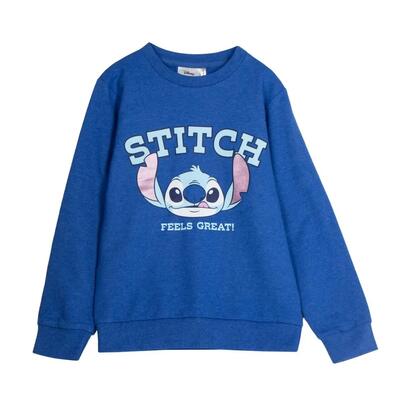 Felpa con cappuccio Stitch per bambini in morbido cotone blu navy