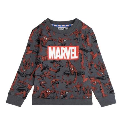 Sudadera Infantil Spiderman con Capucha y Cremallera de Algodón Roja