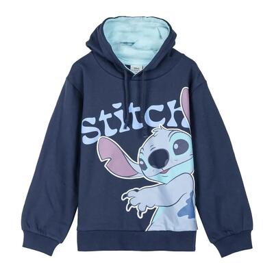 Felpa con cappuccio Stitch per bambini in morbido cotone blu navy