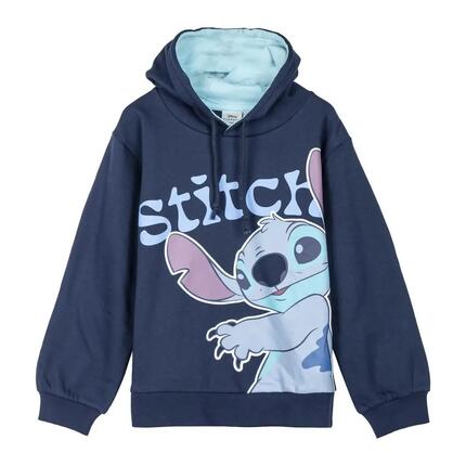 Sweat à capuche zippé Stitch pour enfants en coton bleu clair