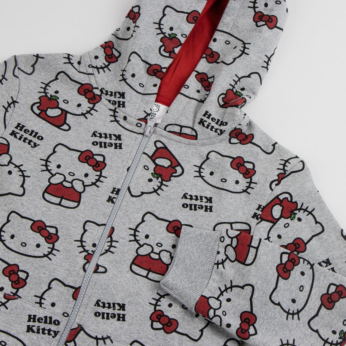 Felpa con cappuccio per bambini Hello Kitty in morbido cotone con cerniera 3/3