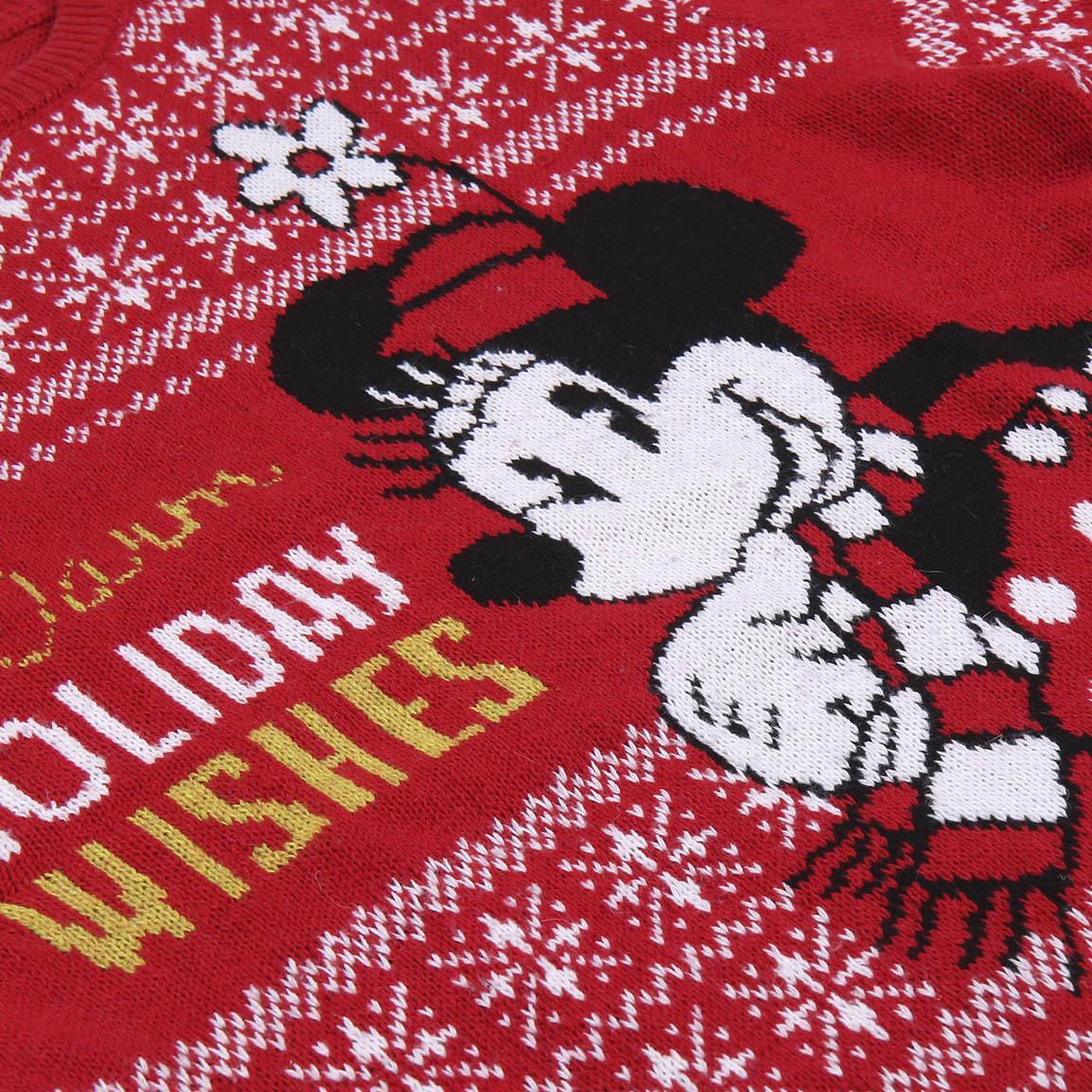 Jersey Navideño Infantil Minnie de Punto Suave con Estampado Rojo 3/3