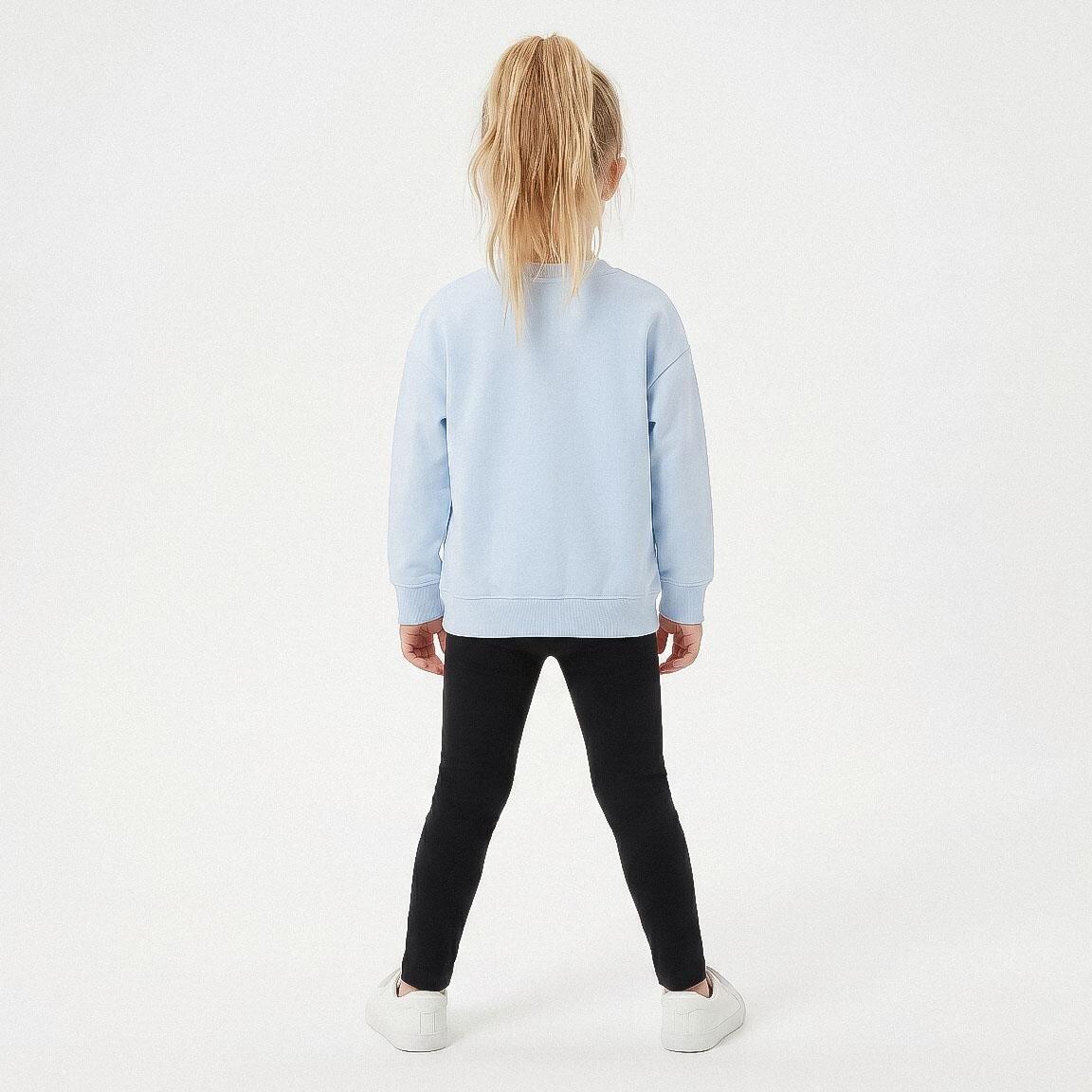 Sweat-shirt enfant Elsa de La Reine des Neiges en coton éponge, bleu clair 7/7