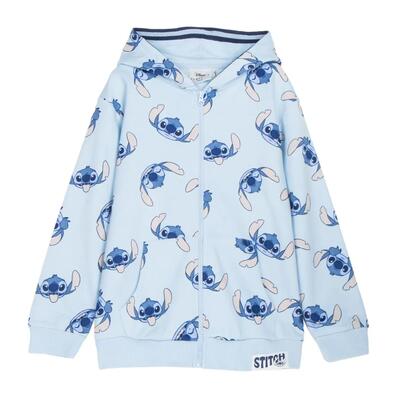 Felpa con cappuccio Stitch per bambini in morbido cotone blu navy