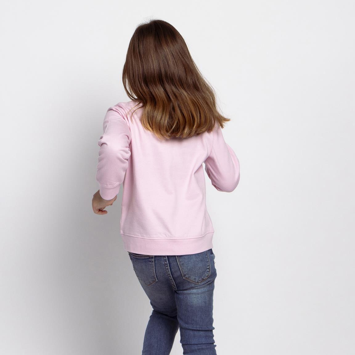 Sweat-shirt enfant Minnie Mouse en coton doux avec intérieur brossé, rose clair 5/5