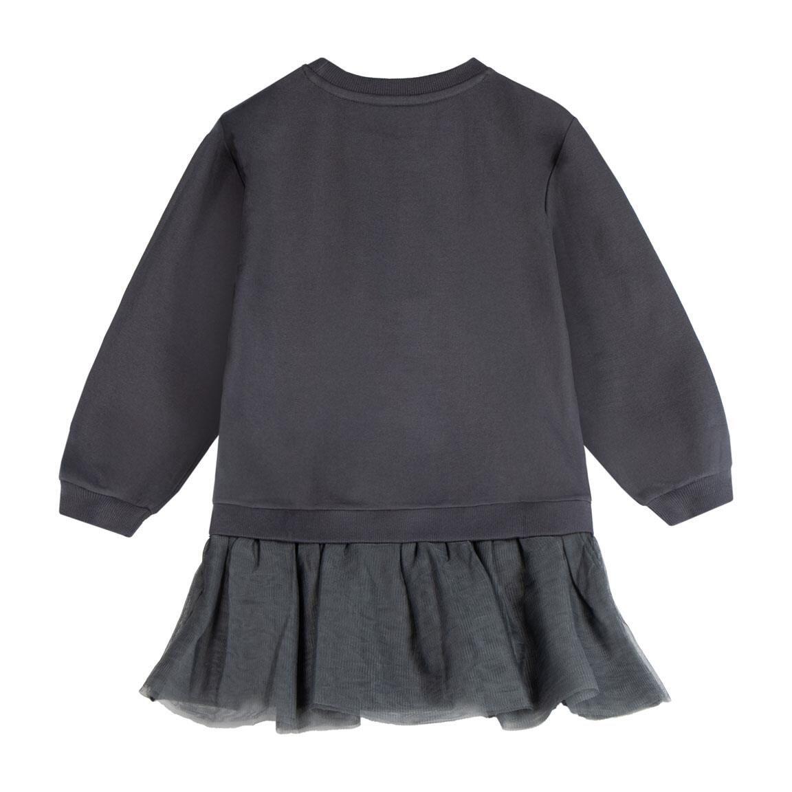 Felpa per bambini Hello Kitty Kuromi in felpa French Terry con tulle grigio 2/4