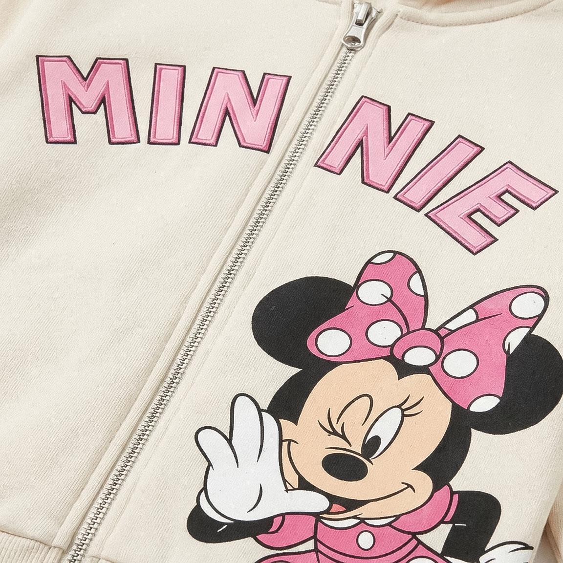Moletom infantil da Minnie Mouse, em tecido felpudo de algodão macio, rosa 5/7