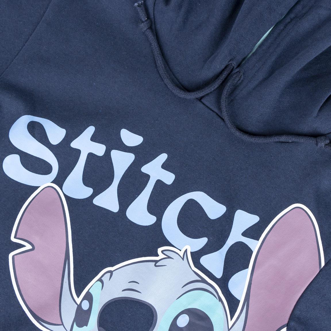 Sweat à capuche Stitch pour enfants en coton doux, bleu marine 3/5