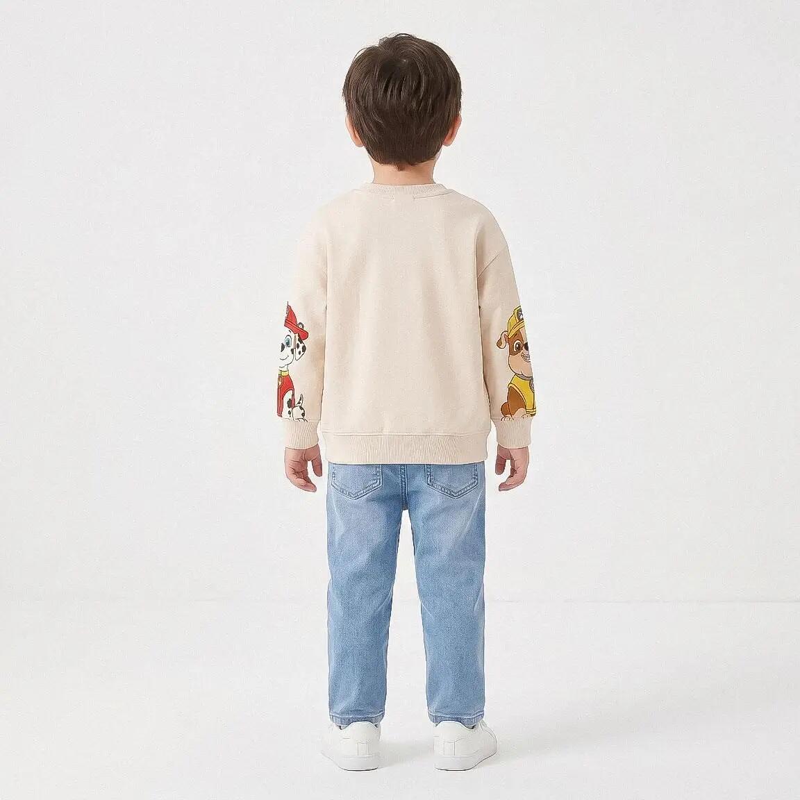 Sweat-shirt Pat' Patrouille pour enfants en coton éponge beige 7/7