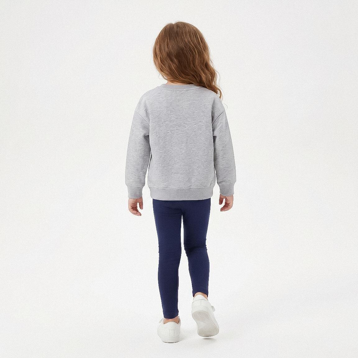 Sudadera Infantil Hello Kitty de Felpa French Terry en Algodón Gris 7/7