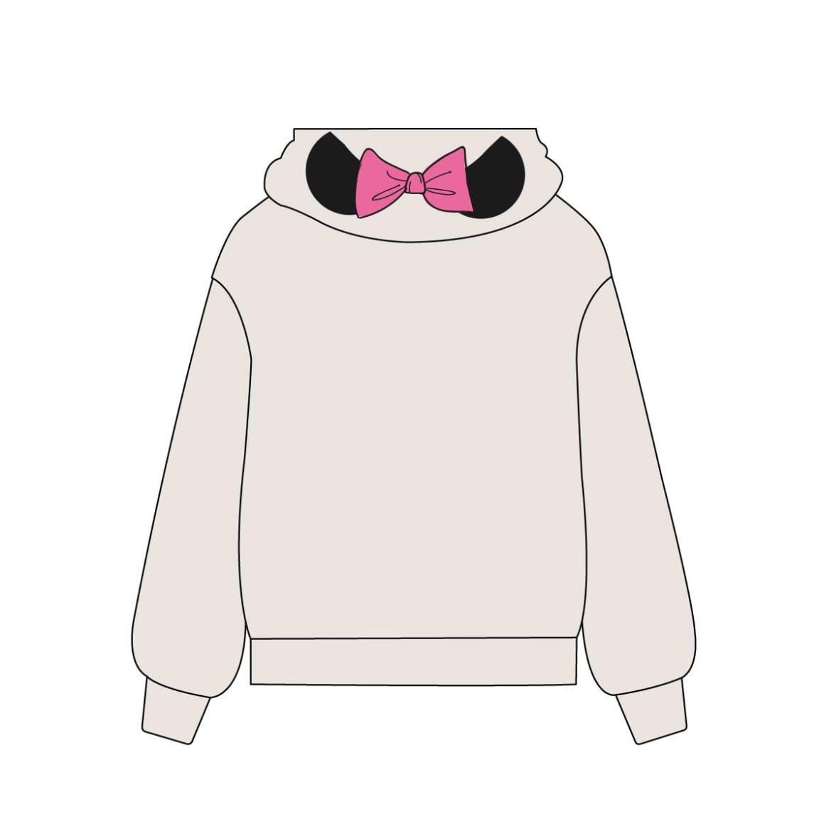 Moletom infantil da Minnie Mouse, em tecido felpudo de algodão macio, rosa 4/7