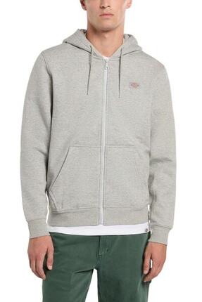 Sweat zippé homme - Oakport - Gris chiné