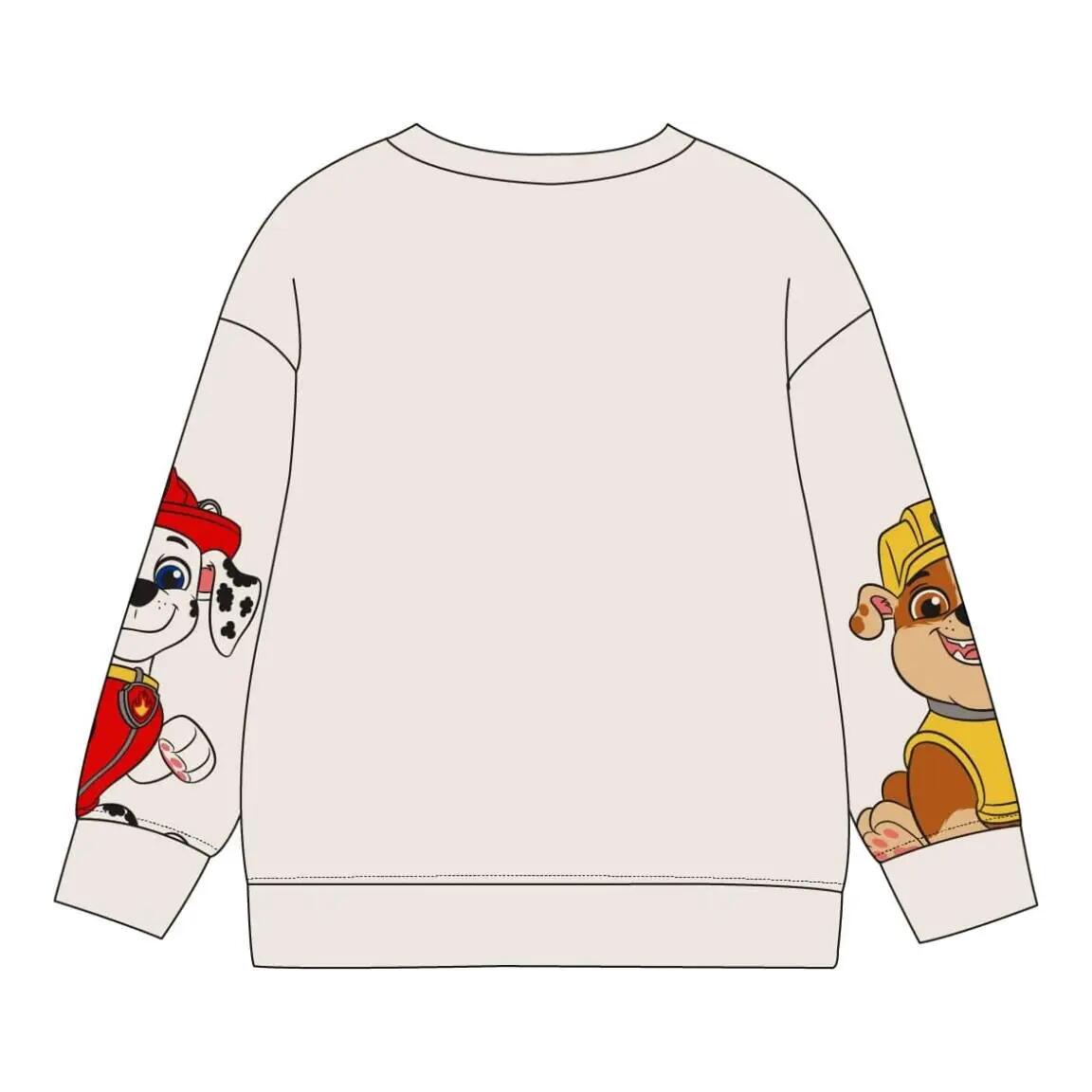 Sweat-shirt Pat' Patrouille pour enfants en coton éponge beige 4/7