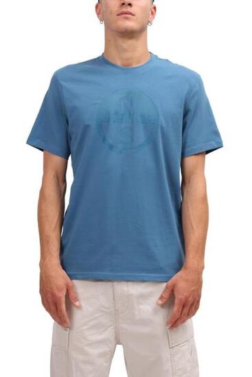 T-shirt coton - Homme - manches courtes, logo - Blanc
