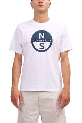 North sails - t-shirt voor mannen met logo, maat m, kleur wit