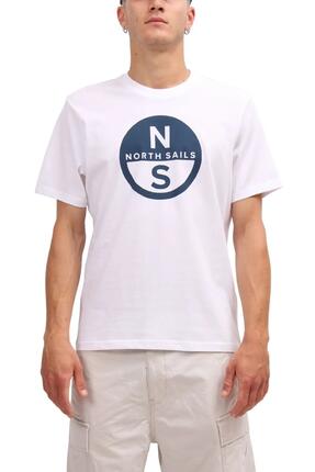 T-shirt - sportswear - Homme - Regular fit, manches courtes, avec logo - Blanc