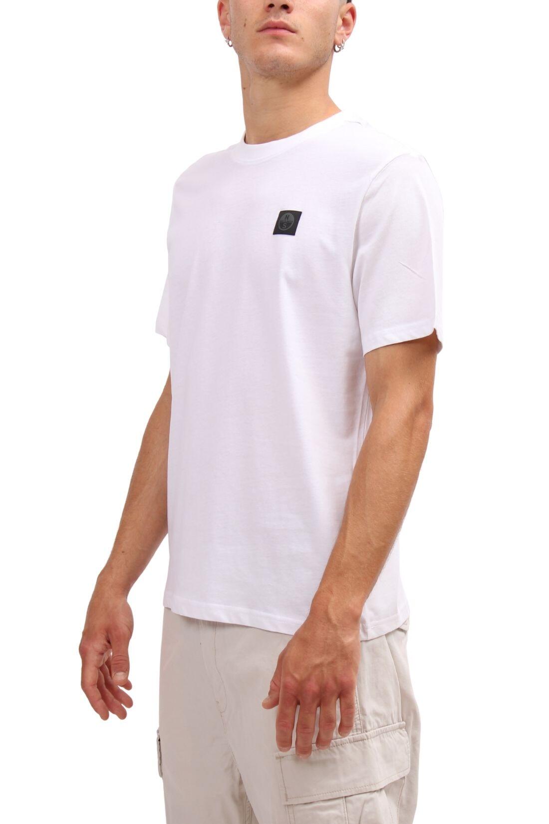 NORTH SAILS - T-shirt uomo regular con stampa sul retro, 4XL, bianco 3/3