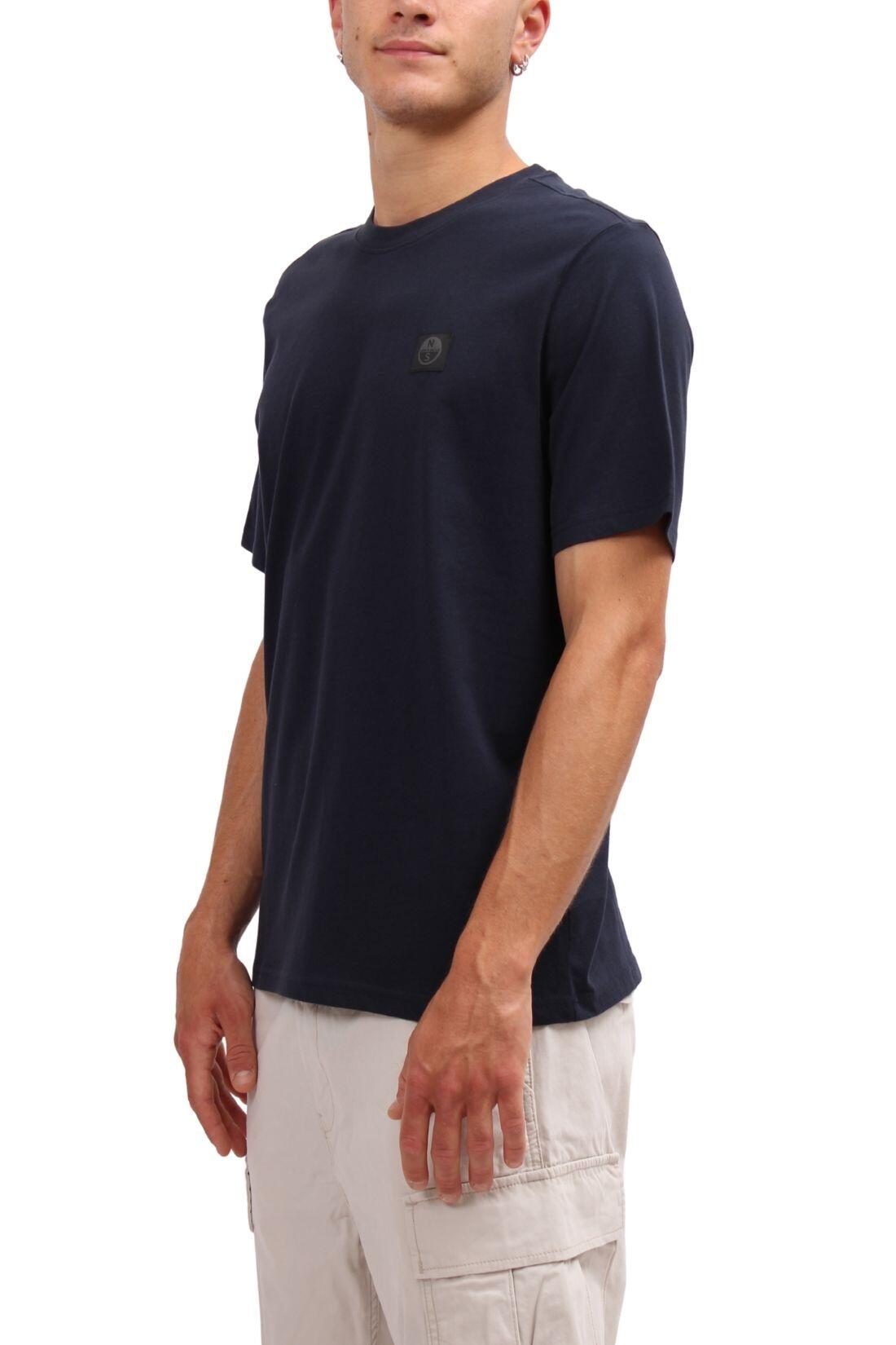 NORTH SAILS - T-shirt met print achter, maat L, donkerblauw 3/3
