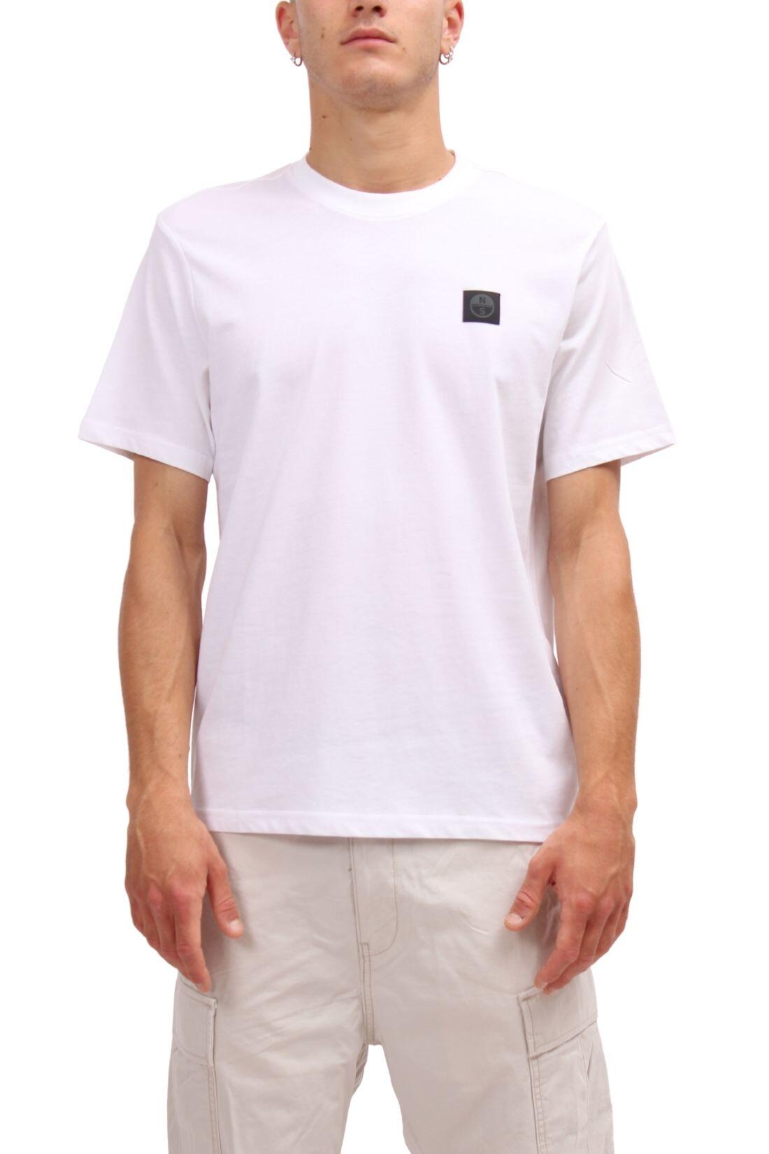 NORTH SAILS - T-shirt uomo regular con stampa sul retro, 4XL, bianco 2/3