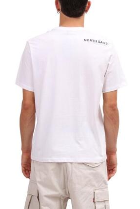 NORTH SAILS – Männer-T-Shirt mit Rückendruck, Größe L, Farbe Weiß