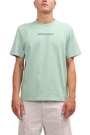 T-shirt - Homme - Regular - Coton - Blanc/Eucalyptus