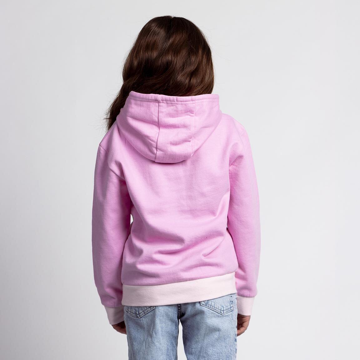 Sweat à capuche Barbie pour enfant en coton doux bicolore rose 5/6