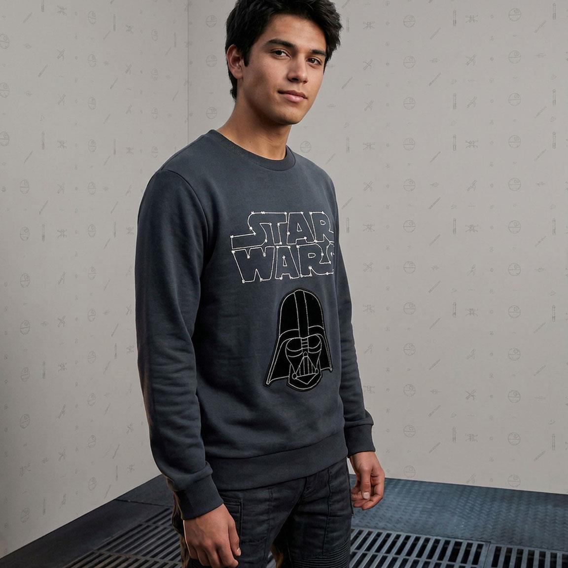 Sweat-shirt enfant Star Wars en coton doux avec intérieur brossé, gris foncé 4/6