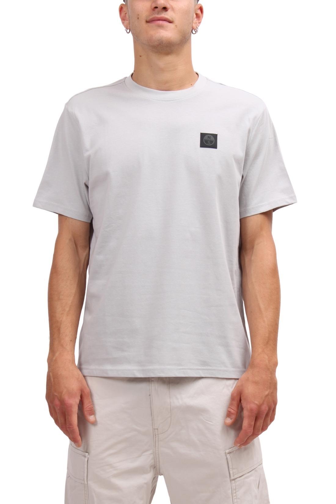 NORTH SAILS - T-shirt masculina com estampa nas costas, tamanho L, cor branca 2/3