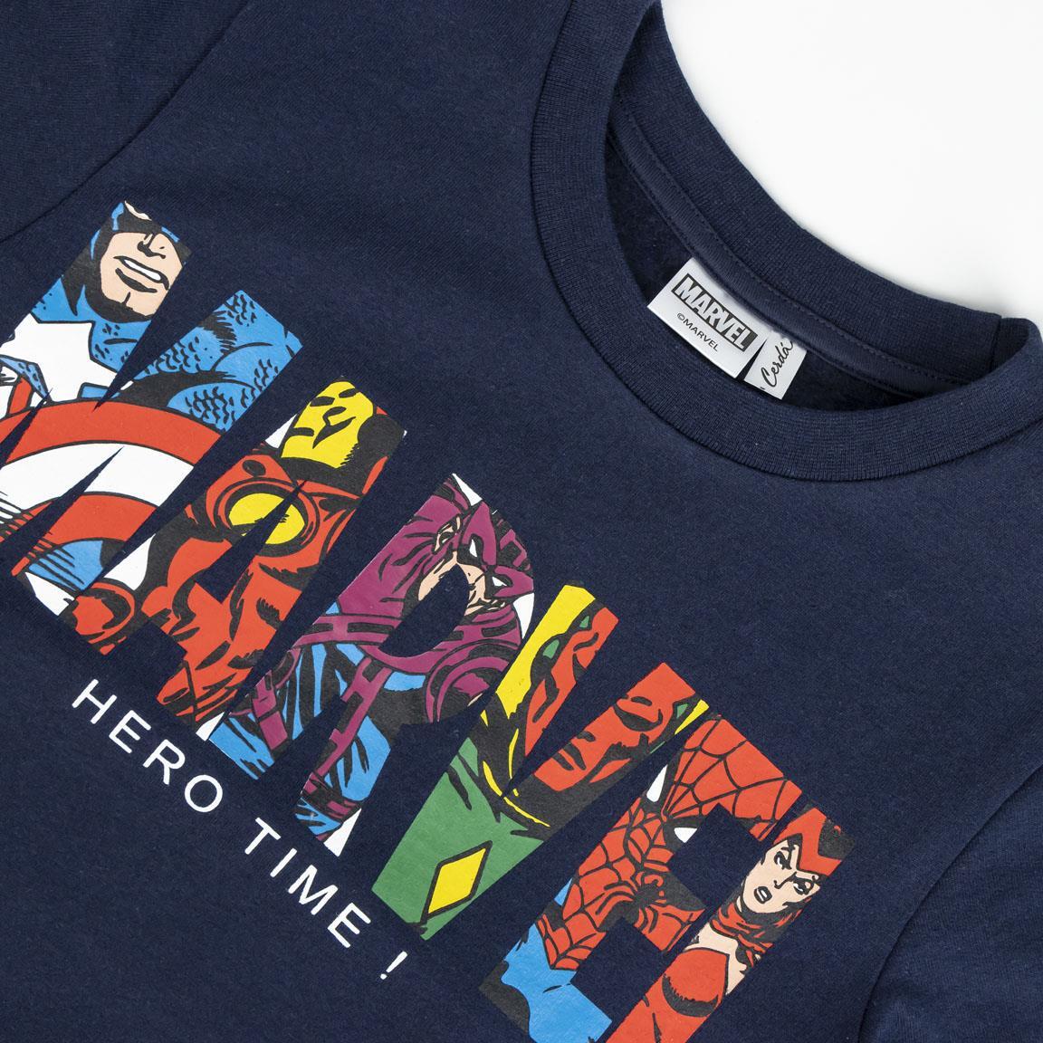 Sweat-shirt enfant Avengers, en coton doublé polaire douce, bleu marine 3/5