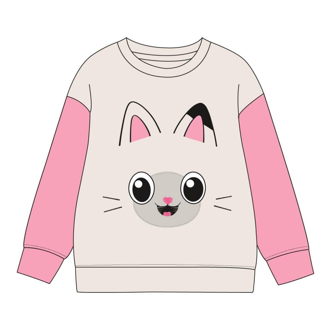 Sudadera Infantil Gabby’s Dollhouse de French Terry de Algodón Suave Rosa Claro 6/7