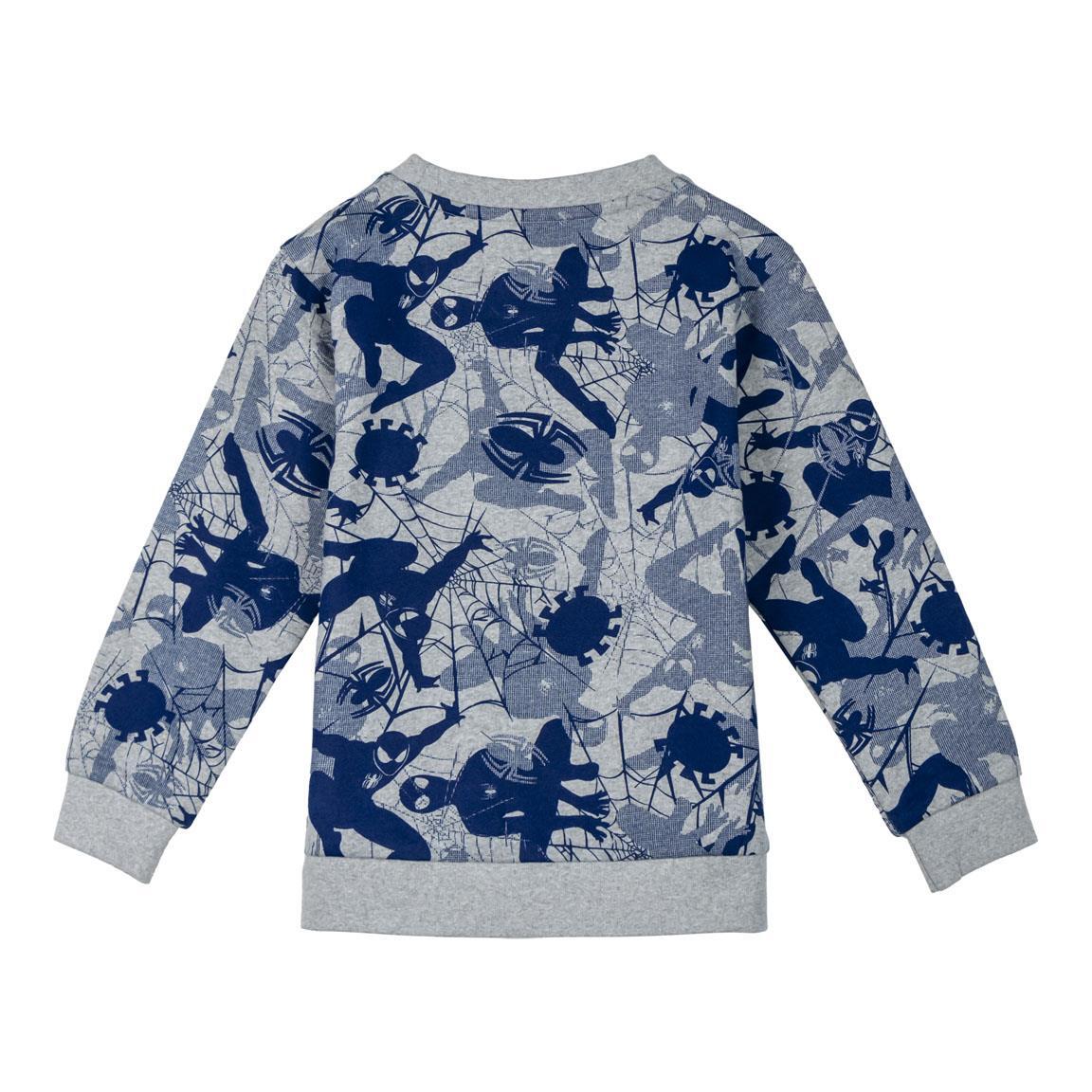 Sudadera Infantil Spiderman de Algodón Suave con Estampado Gris y Azul 2/5