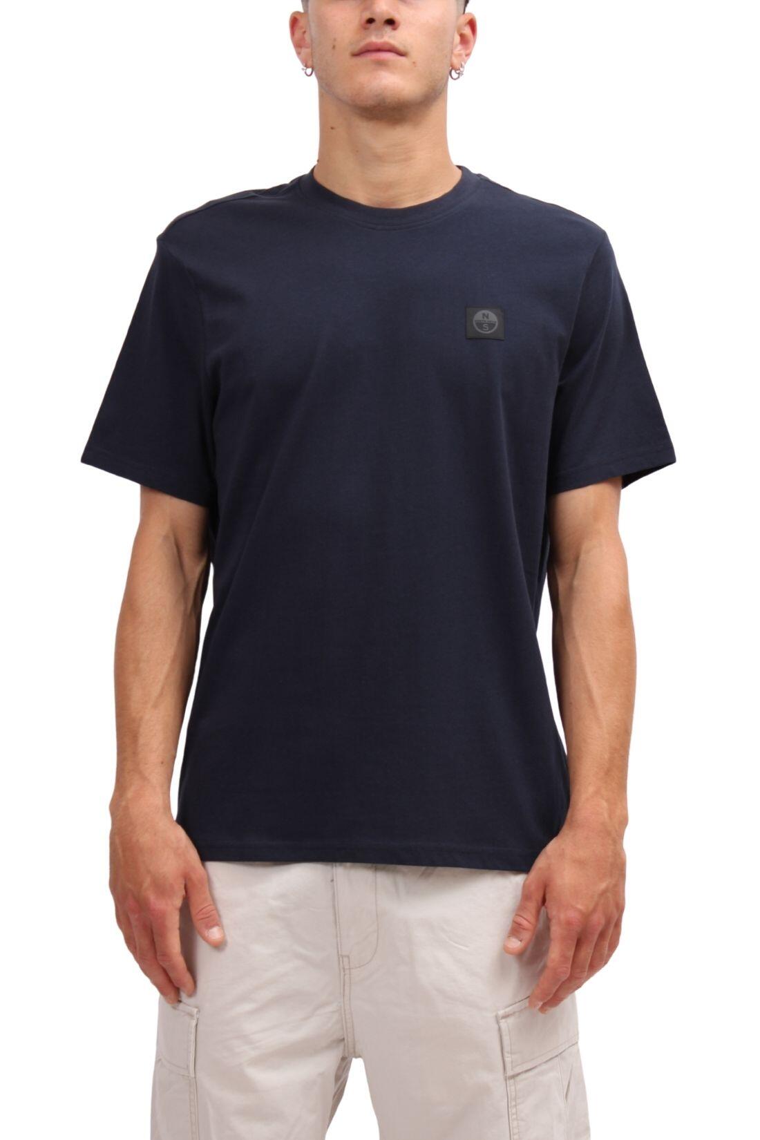 NORTH SAILS - T-shirt uomo girocollo, stampa sul retro, taglia 4XL, blu navy 2/3