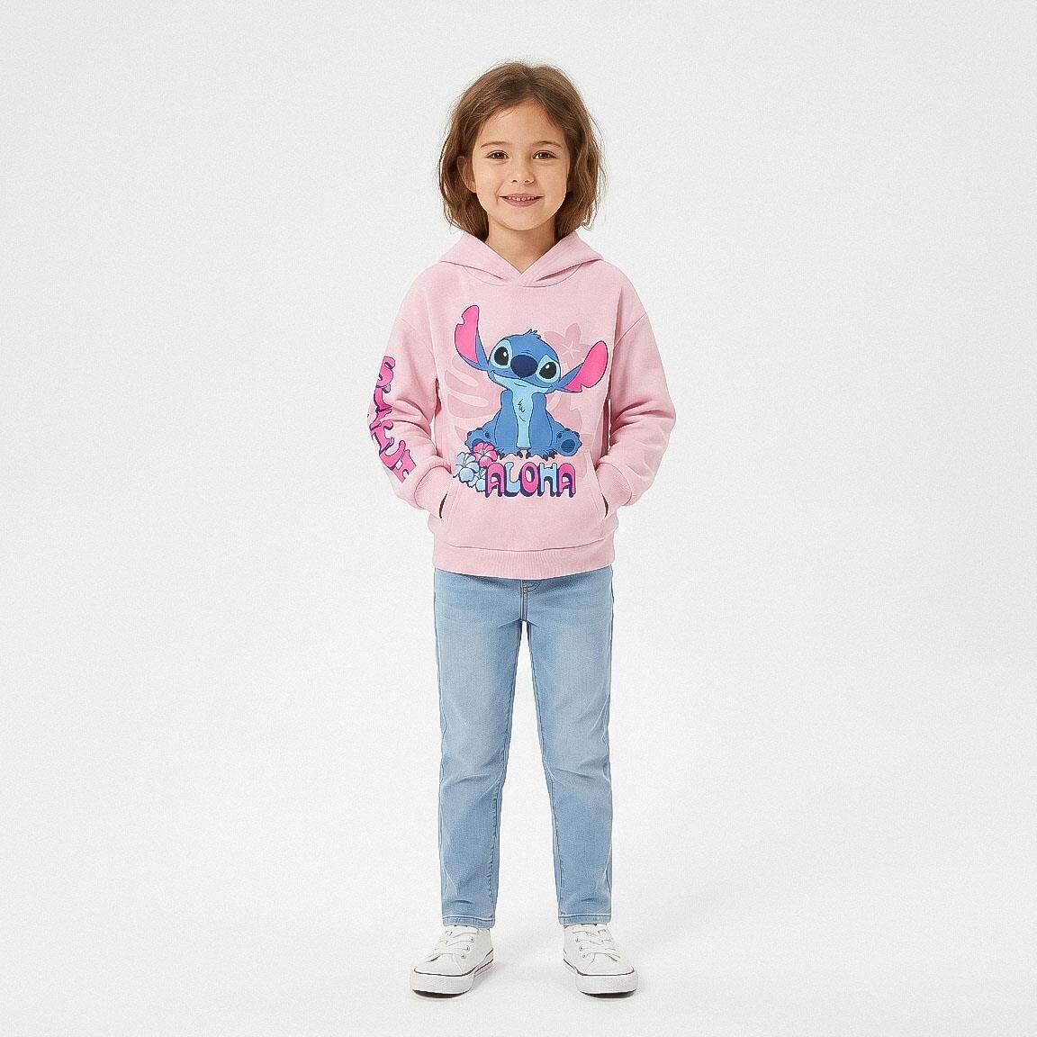 Sudadera Infantil Stitch con Capucha de Felpa Suave Brushed Fleece Azul 6/7