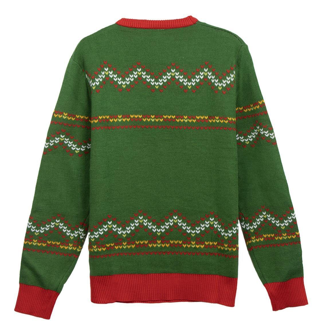 Maglione natalizio per bambini con il Grinch, in morbida maglia, verde e rosso. 2/6