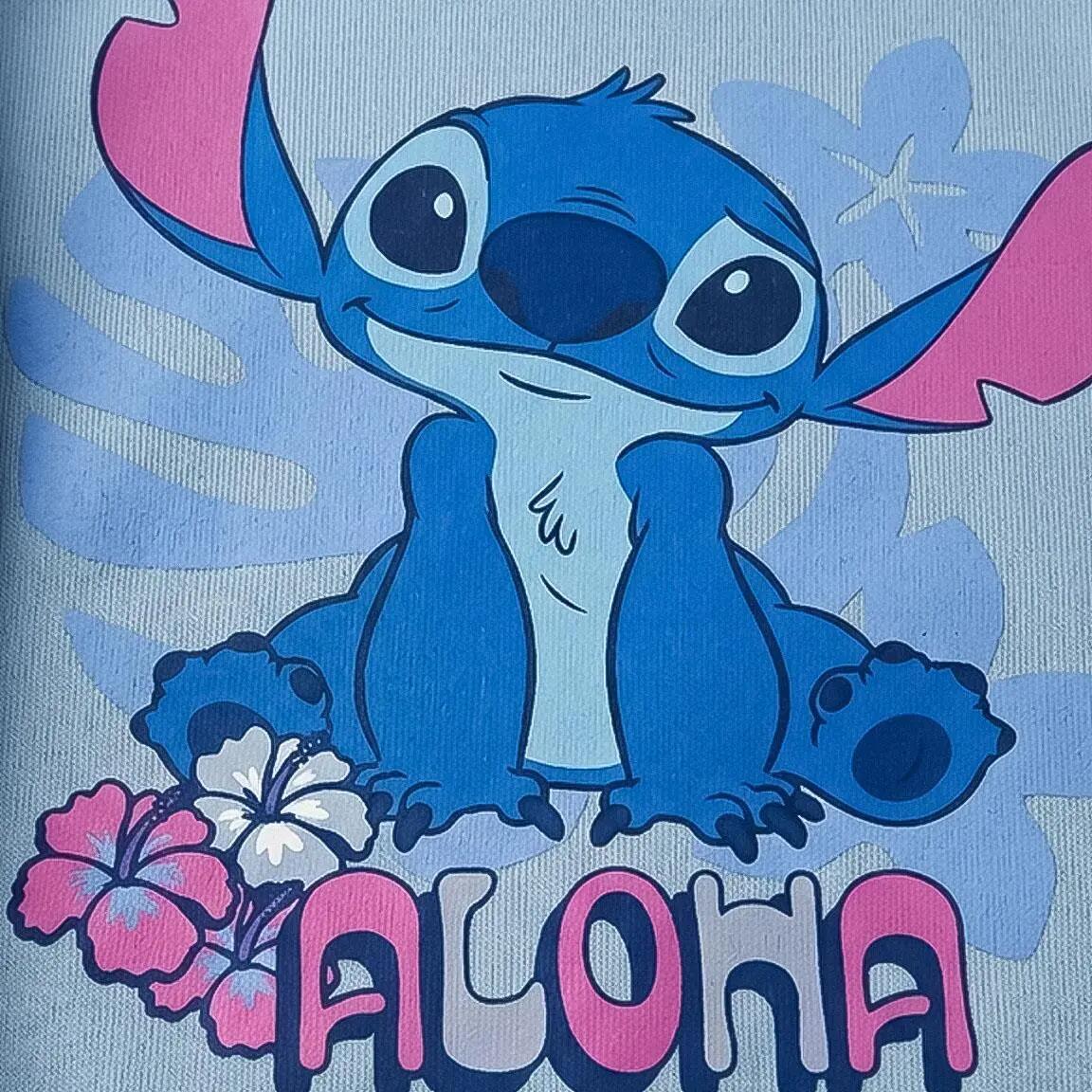 Sudadera Infantil Stitch con Capucha de Felpa Suave Brushed Fleece Azul 5/7