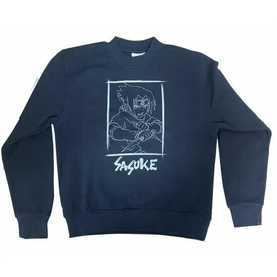 Sweat-shirt enfant Sasuke Naruto, coton doux, 280 g, bleu marine