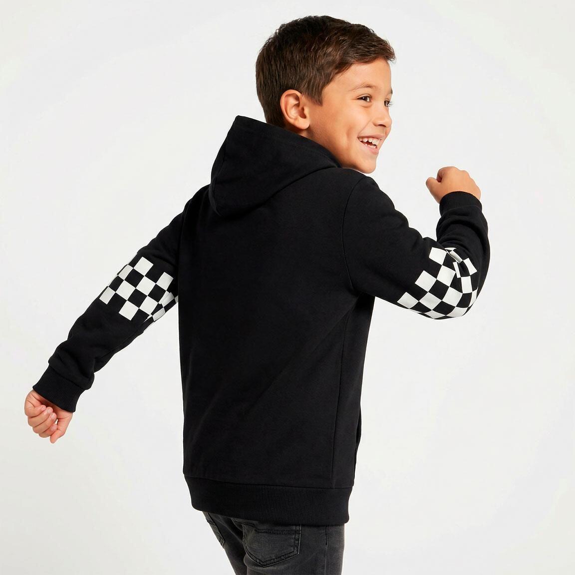 Sudadera Infantil Hot Wheels con Capucha de Felpa Suave Negra 7/7