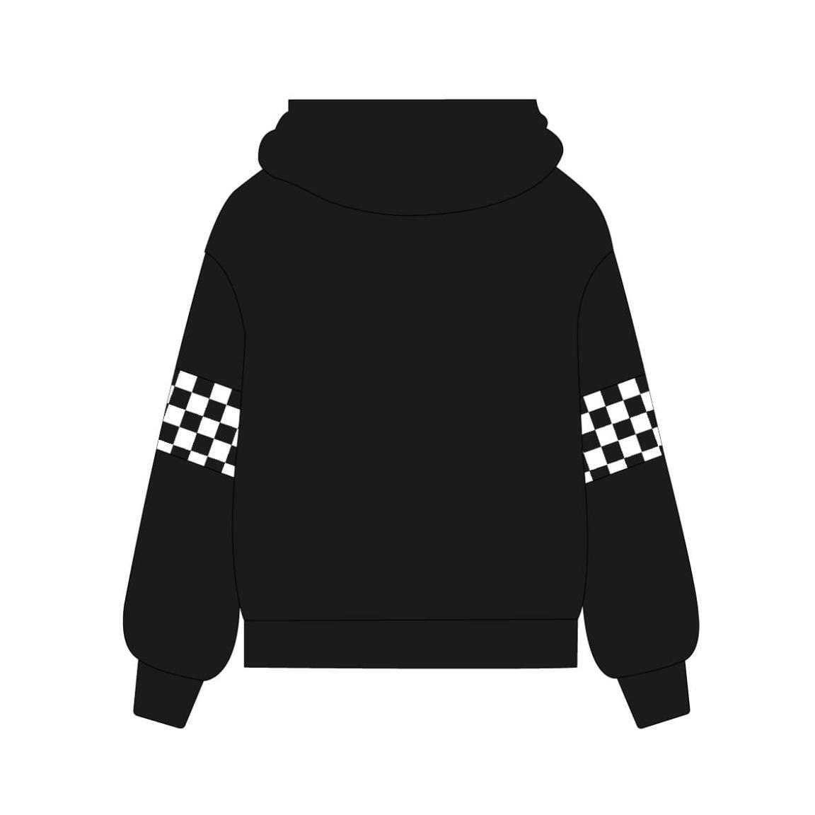 Sudadera Infantil Hot Wheels con Capucha de Felpa Suave Negra 4/7