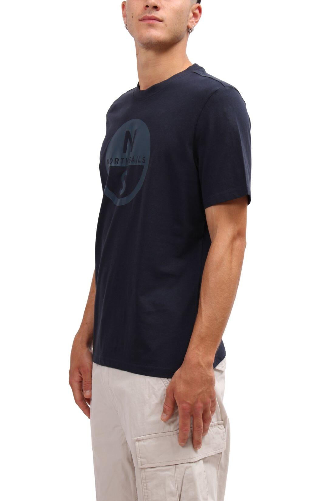 NORTH SAILS - Heren T-shirt met logo, marineblauw - maat L 2/3