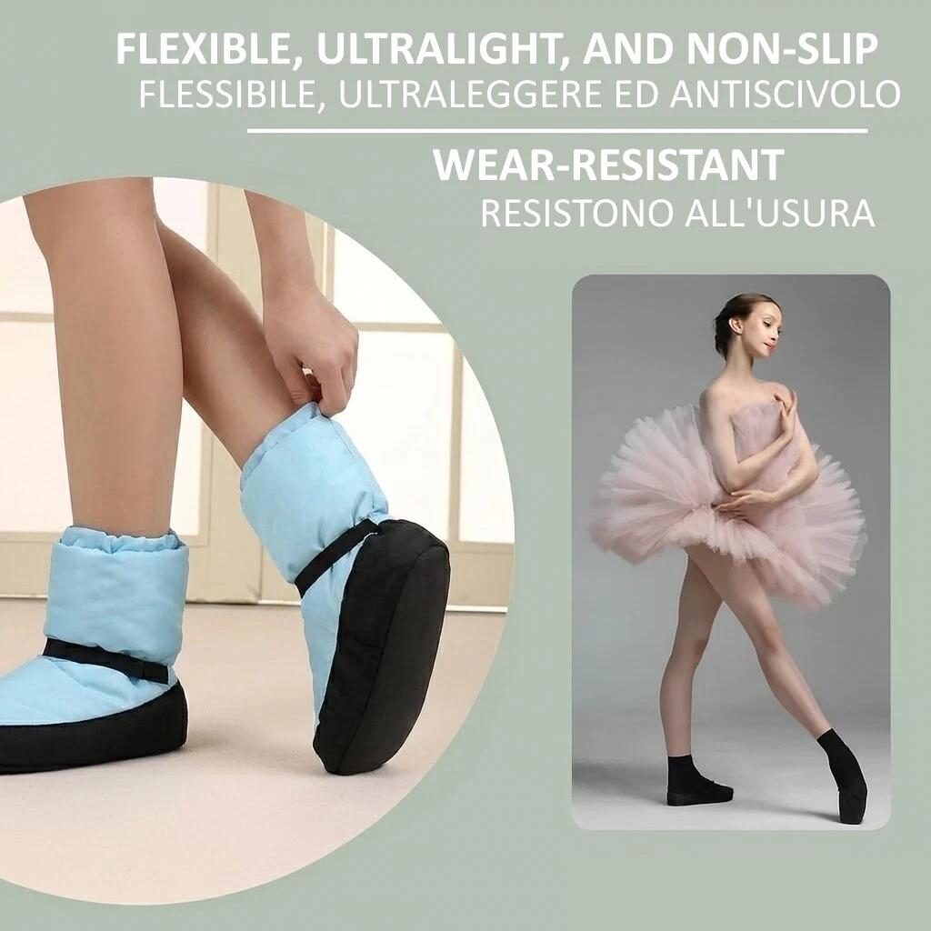 BOTTES DANSE WARM UP CHAUFFE-PIEDS ÉCHAUFFEMENT POUR DANSEUSE BALLET FF 4/5