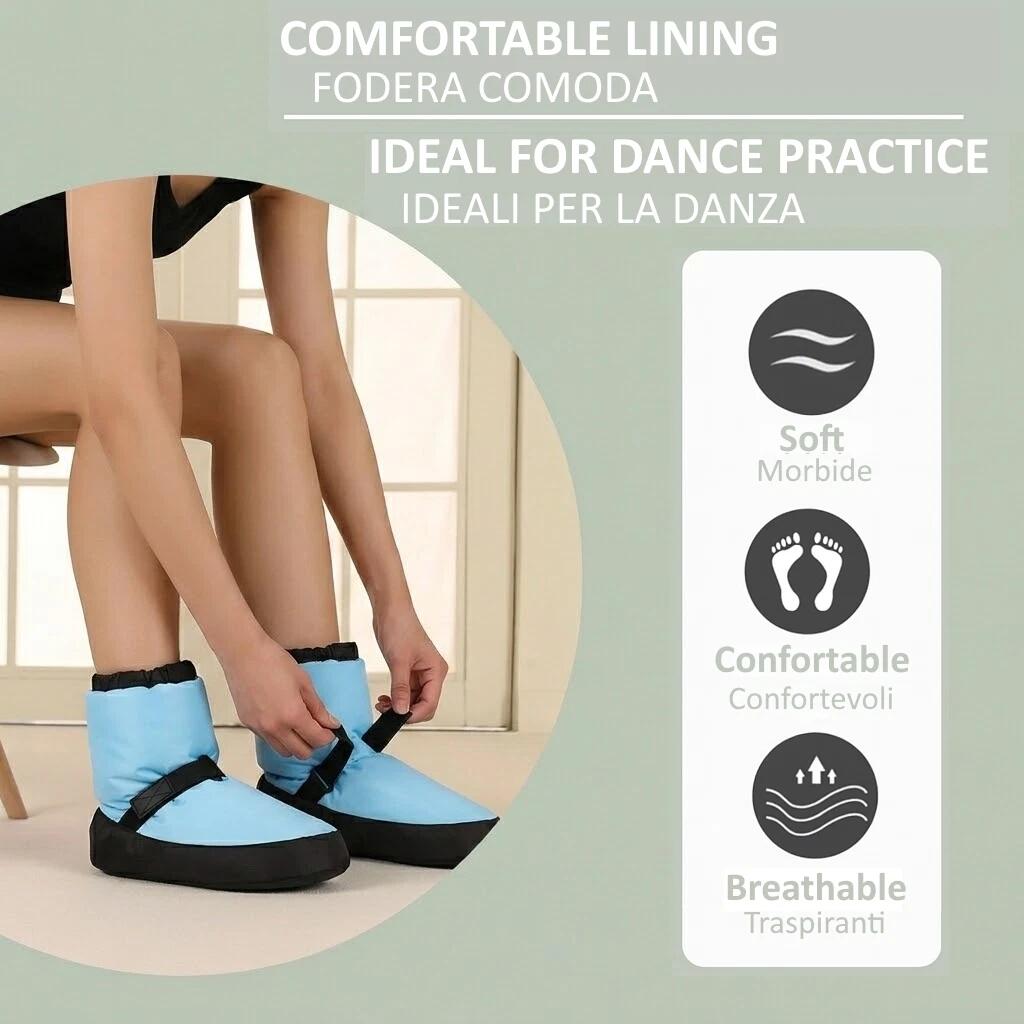 BOTTES DANSE WARM UP CHAUFFE-PIEDS ÉCHAUFFEMENT POUR DANSEUSE BALLET FF 3/5