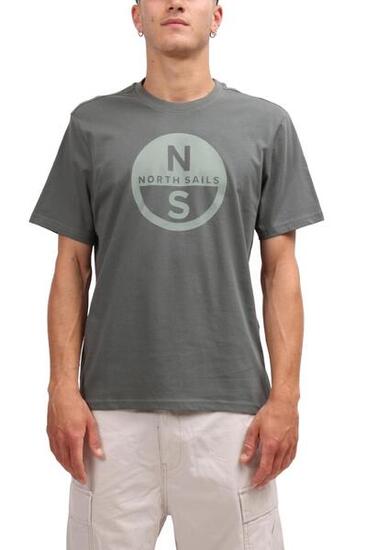 T-shirt coton - Sportswear - Homme - Blanc/Sauge