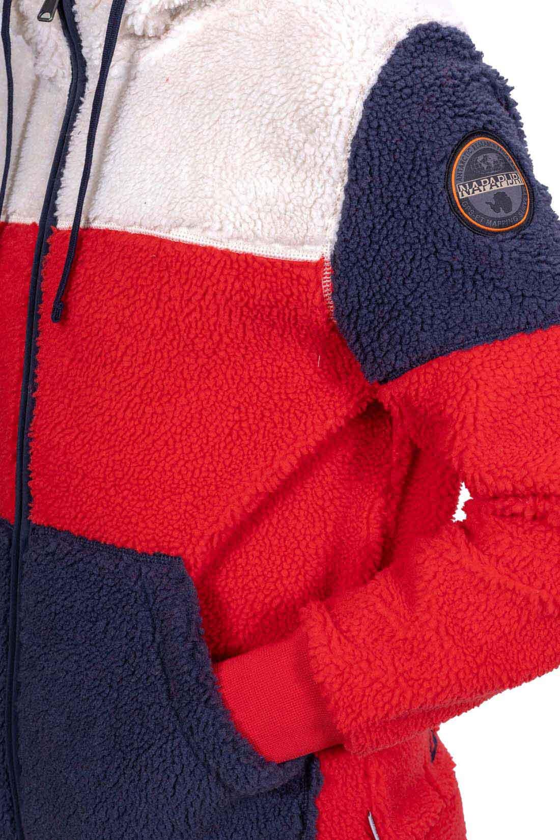 NAPAPIJRI - Felpa Taralga pile colorblock con zip e cappuccio 3/3
