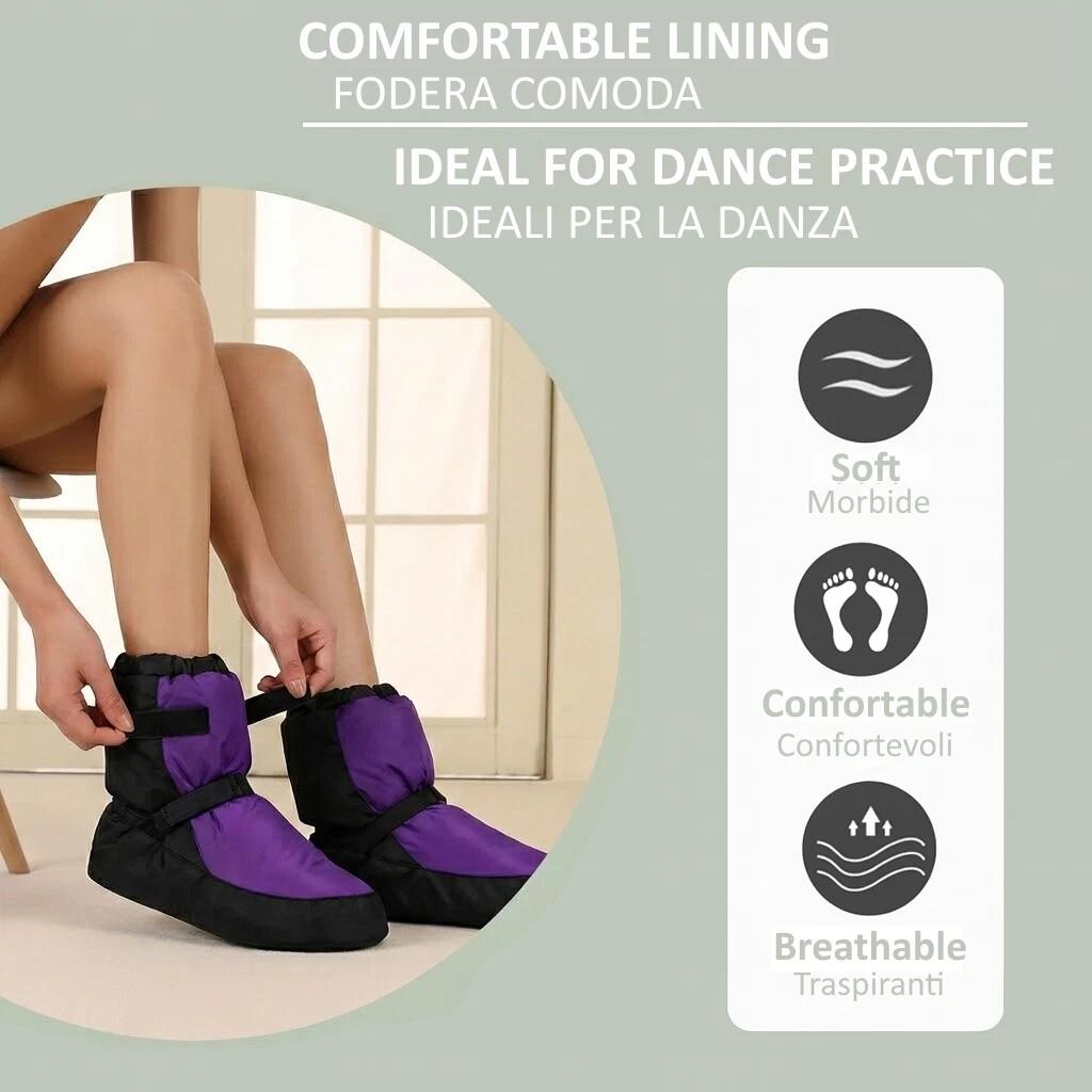 BOTTES DANSE WARM UP CHAUFFE-PIEDS ÉCHAUFFEMENT POUR DANSEUSE BALLET FF 3/5