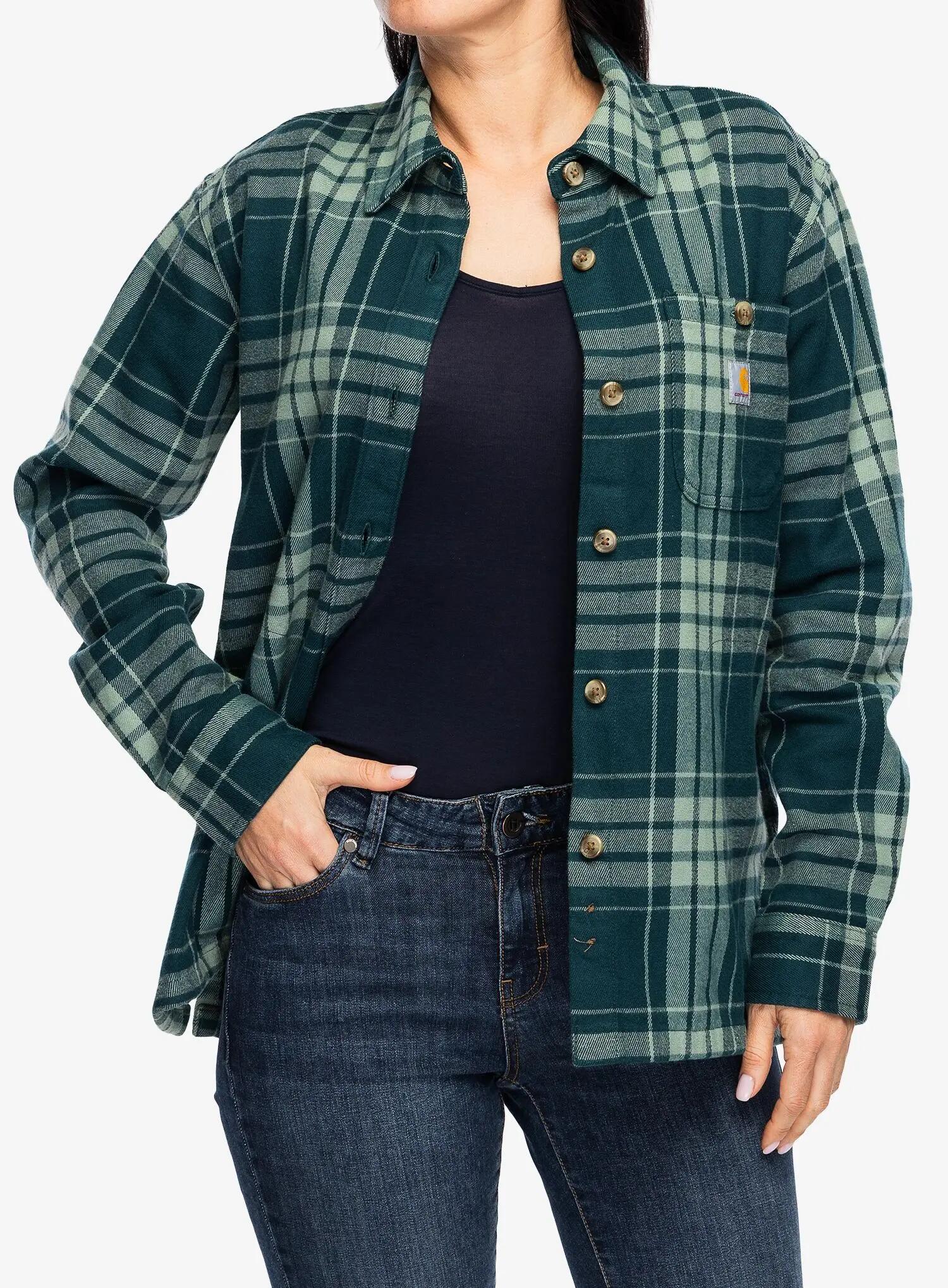 Koszula turystyczna damska Carhartt Loose Fit Twill Plaid Shirt 4/7
