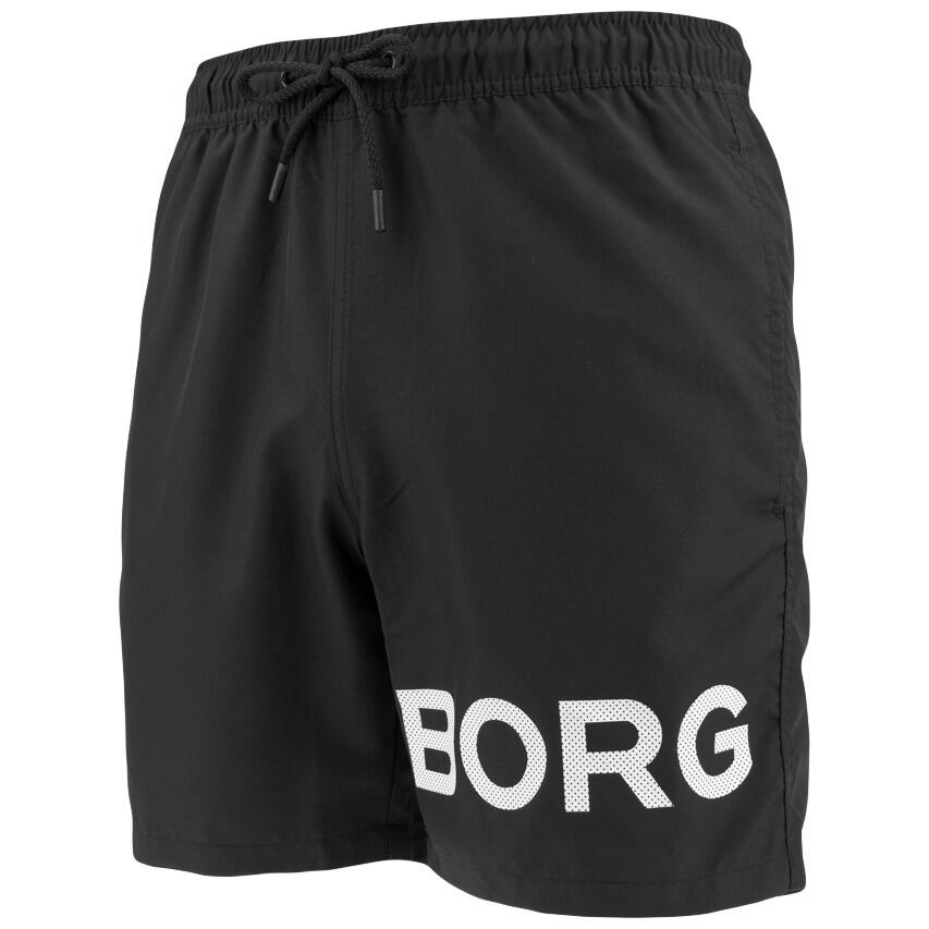 Heren Zwemshort Borg Logo Zwart 2/7
