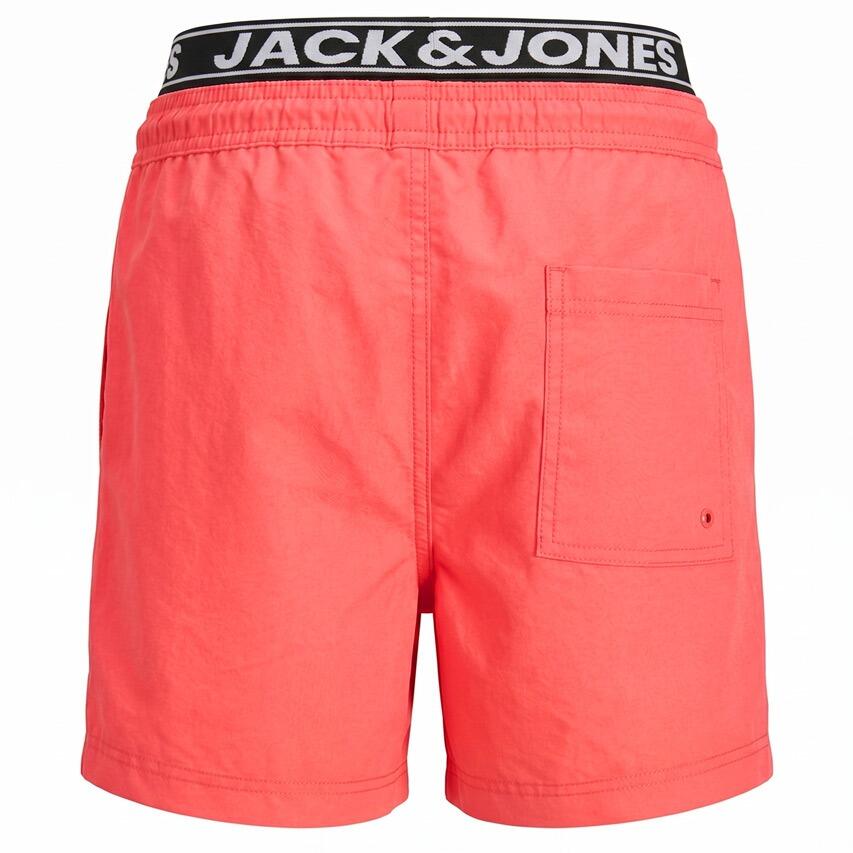Heren Double Waistband Zwemshort Surf Koraal Oranje 6/6