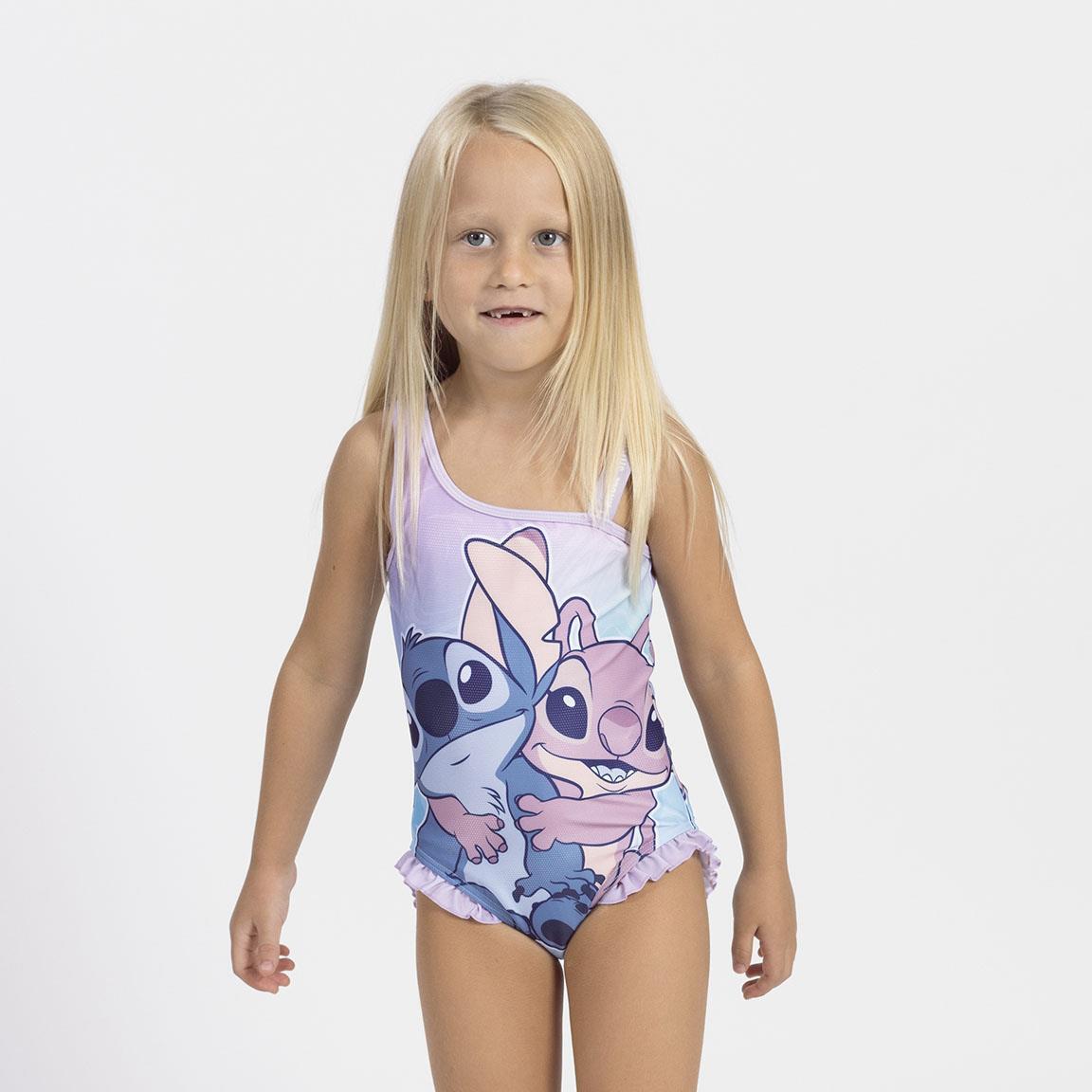 Fato de banho Infantil Stitch Multicolor com Volantes e Tirantes Cruzados 3/3
