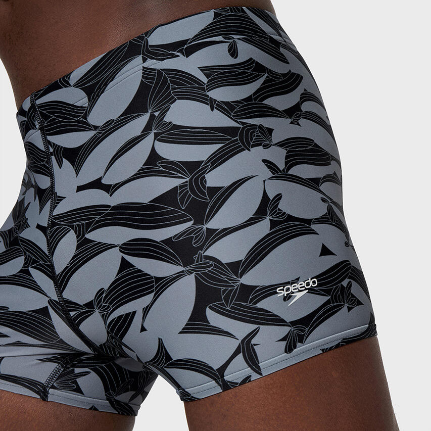Heren Beachstar Square Leg Aquashort Zwart & Grijs Multi 6/7