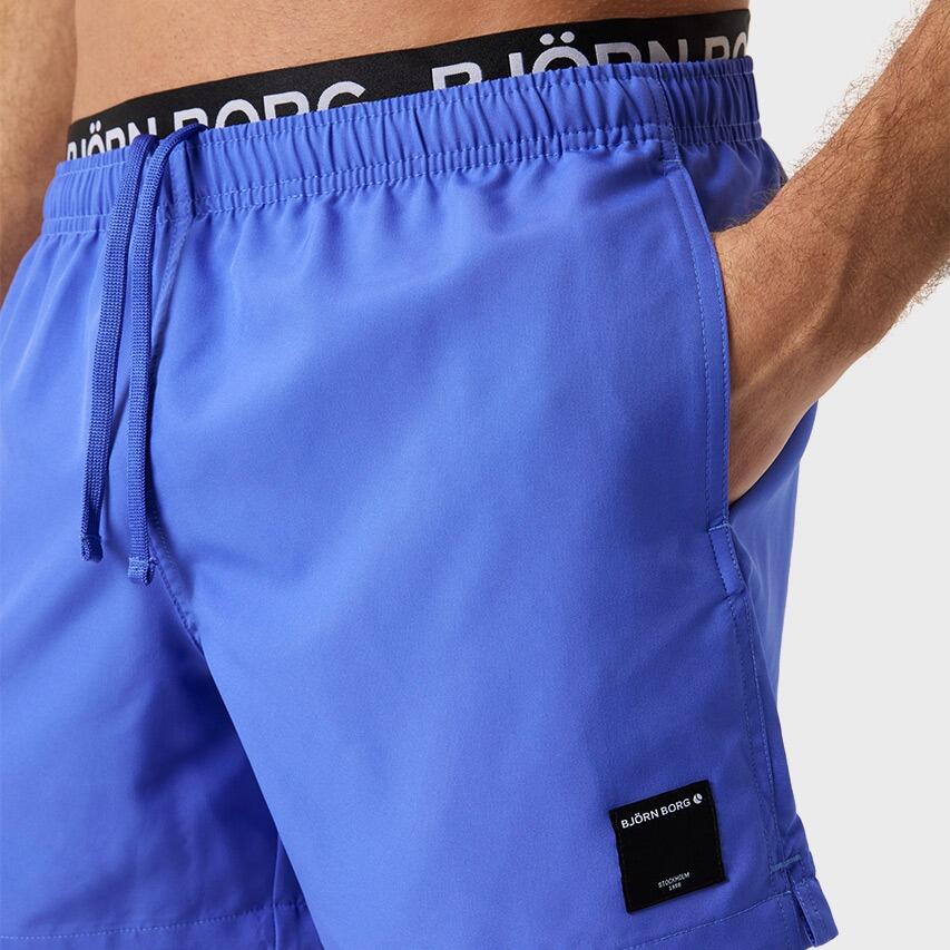 Heren Double Waistband Zwemshort Blauw II 5/7